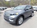 Front 3/4 View of 2021 Ford Explorer Limited 4WD #5