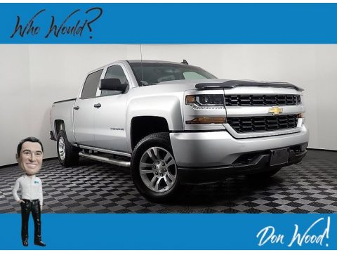 Silver Ice Metallic Chevrolet Silverado 1500 Custom Crew Cab 4x4. Click to enlarge. Silver Ice Metallic Chevrolet Silverado 1500 Custom Crew Cab 4x4. Click to enlarge.