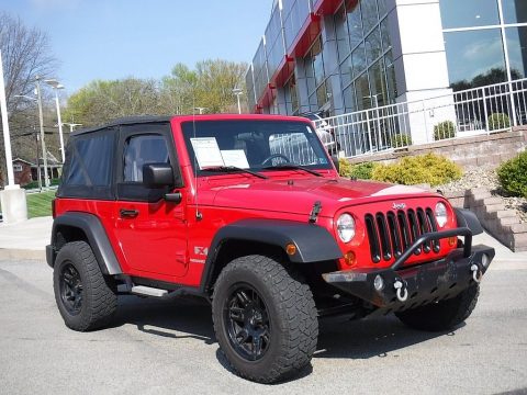 Flame Red Jeep Wrangler X 4x4.  Click to enlarge.