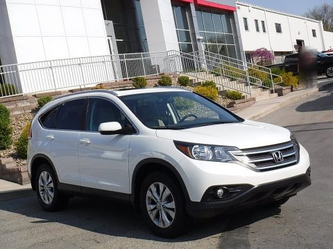 White Diamond Pearl Honda CR-V EX-L AWD.  Click to enlarge.