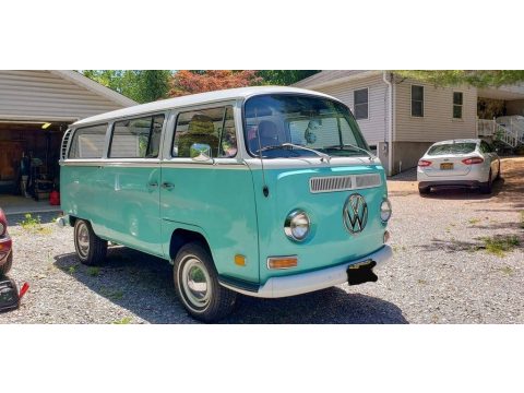 Mint Green Volkswagen Bus Station Wagon.  Click to enlarge.