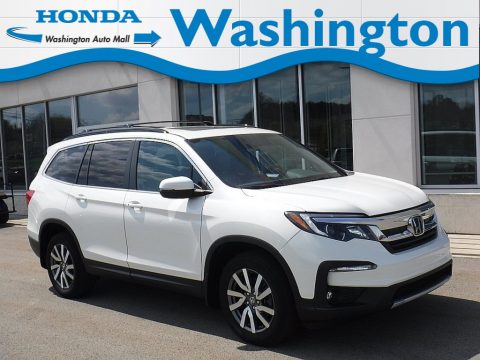 White Diamond Pearl Honda Pilot EX-L AWD.  Click to enlarge.