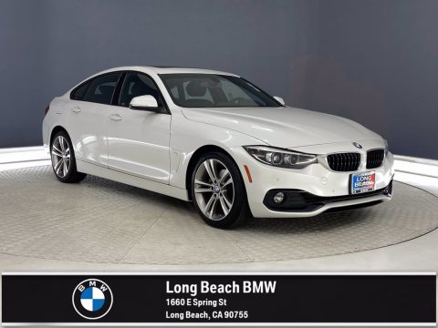 Mineral White Metallic BMW 4 Series 430i Gran Coupe.  Click to enlarge.