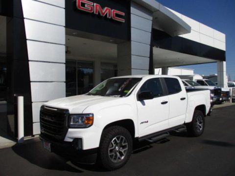 Summit White GMC Canyon AT4 Crew Cab 4WD.  Click to enlarge.