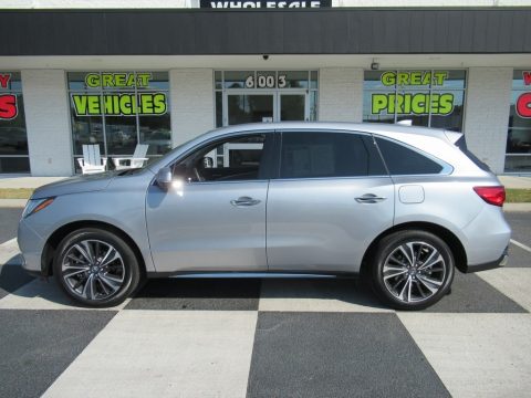 Lunar Silver Metallic Acura MDX Technology AWD.  Click to enlarge.