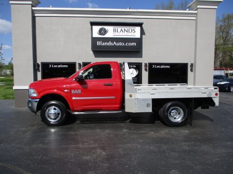 Bright Red Ram 3500 Tradesman Regular Cab Chassis.  Click to enlarge.