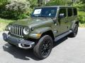 Front 3/4 View of 2021 Jeep Wrangler Unlimited Sahara 4xe Hybrid #2