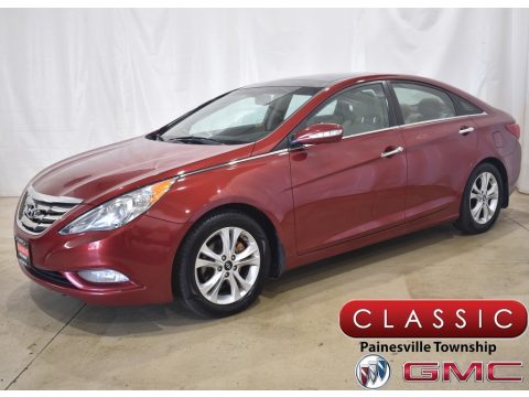 Sparkling Ruby Red Hyundai Sonata Limited.  Click to enlarge.