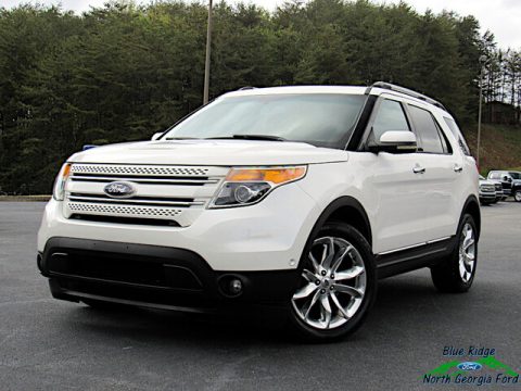 White Platinum Tri-Coat Ford Explorer Limited 4WD.  Click to enlarge.