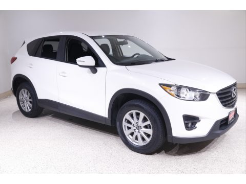 Crystal White Pearl Mica Mazda CX-5 Touring AWD.  Click to enlarge.