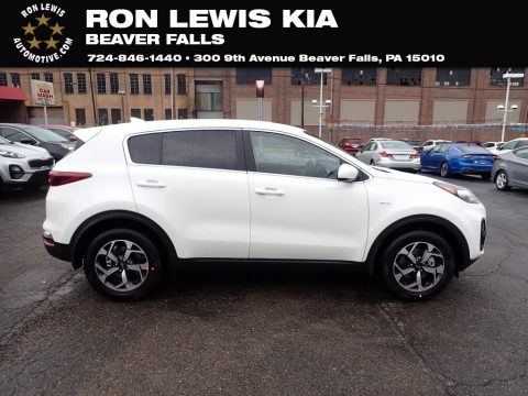 Snow White Pearl Kia Sportage LX AWD.  Click to enlarge.