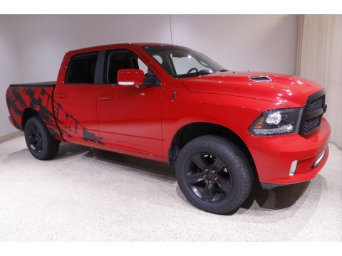 Flame Red Ram 1500 Night Crew Cab 4x4.  Click to enlarge.