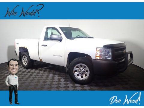 Summit White Chevrolet Silverado 1500 Work Truck Regular Cab 4x4.  Click to enlarge.