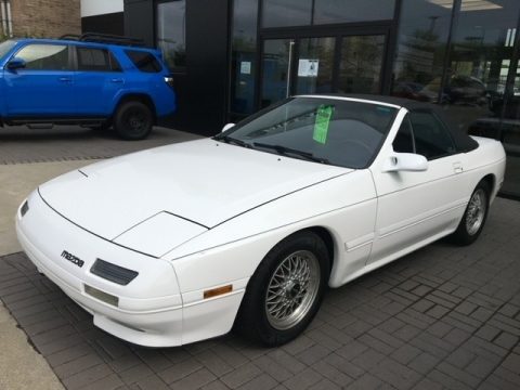 Crystal White Mazda RX-7 Convertible.  Click to enlarge.