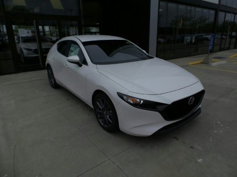 Snowflake White Pearl Mica Mazda Mazda3 Select Sedan AWD.  Click to enlarge.