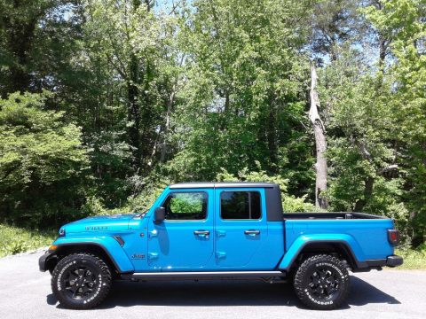 Hydro Blue Pearl Jeep Gladiator Willys 4x4.  Click to enlarge.
