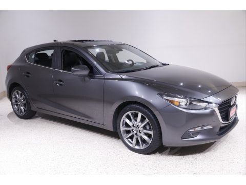 Machine Gray Metallic Mazda MAZDA3 Grand Touring 5 Door.  Click to enlarge.
