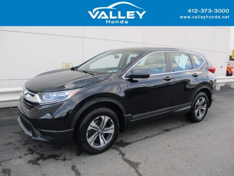 Crystal Black Pearl Honda CR-V LX AWD.  Click to enlarge.
