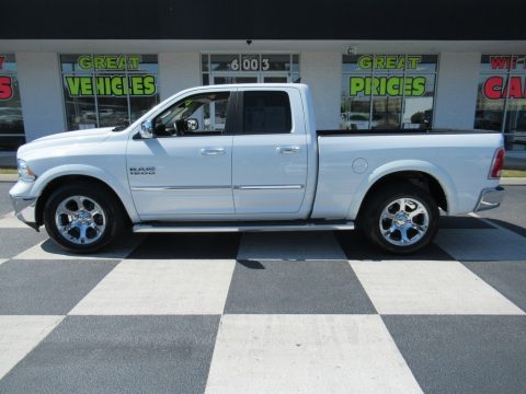 Bright White Ram 1500 Laramie Quad Cab.  Click to enlarge.