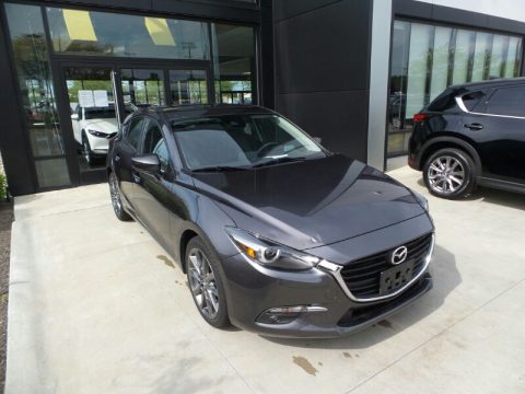 Machine Gray Metallic Mazda MAZDA3 Grand Touring 5 Door.  Click to enlarge.