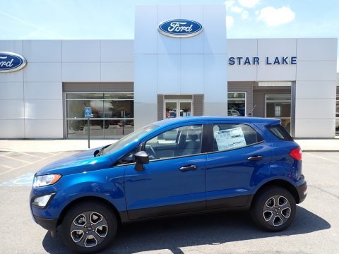 Lightning Blue Metallic Ford EcoSport S 4WD.  Click to enlarge.