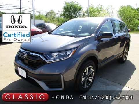 Modern Steel Metallic Honda CR-V LX AWD.  Click to enlarge.