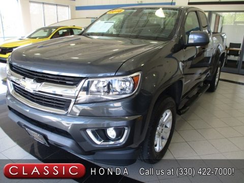 Cyber Gray Metallic Chevrolet Colorado LT Extended Cab 4x4.  Click to enlarge.