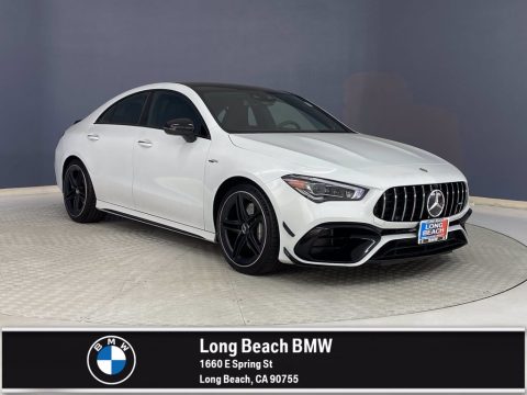 Digital White Metallic Mercedes-Benz CLA AMG 45 Coupe.  Click to enlarge.