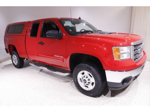 Fire Red GMC Sierra 2500HD SLE Extended Cab 4x4.  Click to enlarge.