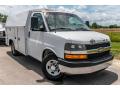 Front 3/4 View of 2012 Chevrolet Express Cutaway 3500 Commercial Utility Truck #1