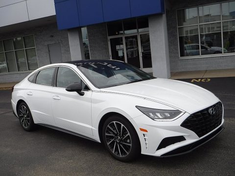 Quartz White Hyundai Sonata SEL Plus.  Click to enlarge.