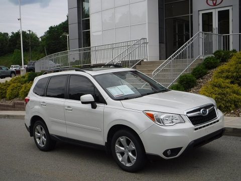 Satin White Pearl Subaru Forester 2.5i Limited.  Click to enlarge.