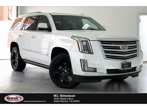 Crystal White Tricoat Cadillac Escalade Platinum 4WD.  Click to enlarge.