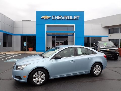 Ice Blue Metallic Chevrolet Cruze LS.  Click to enlarge.