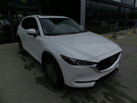 Snowflake White Pearl Mica Mazda CX-5 Touring AWD.  Click to enlarge.