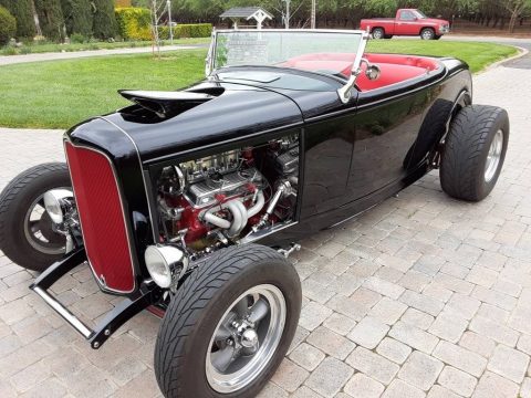 Black Ford T Bucket Roadster.  Click to enlarge.