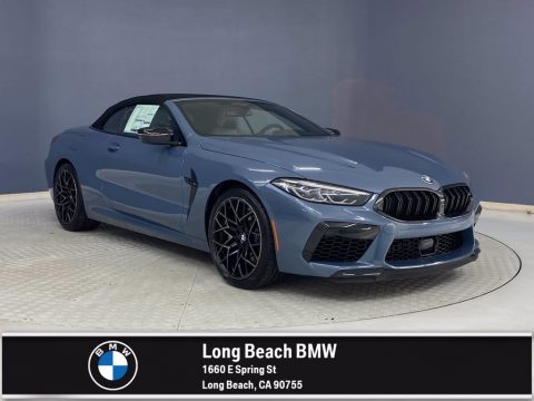 Barcelona Blue Metallic BMW M8 Competition Convertible.  Click to enlarge.