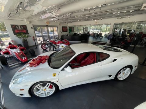 White Ferrari 360 Modena F1.  Click to enlarge.