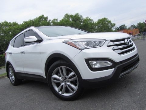 Frost White Pearl Hyundai Santa Fe Sport 2.0T.  Click to enlarge.