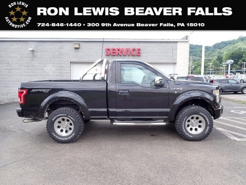 Black Ford F150 XL Regular Cab 4x4.  Click to enlarge.