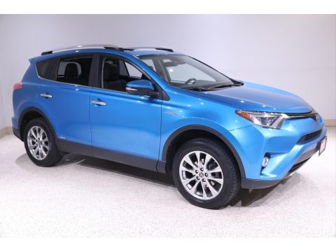 Electric Storm Blue Toyota RAV4 Limited Hybrid AWD.  Click to enlarge.