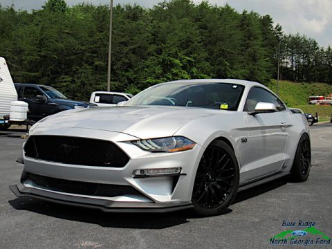 Ingot Silver Ford Mustang GT Premium Fastback.  Click to enlarge.