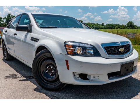 White Chevrolet Caprice Police Sedan.  Click to enlarge.