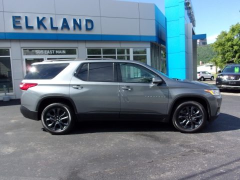 Satin Steel Metallic Chevrolet Traverse RS AWD.  Click to enlarge.