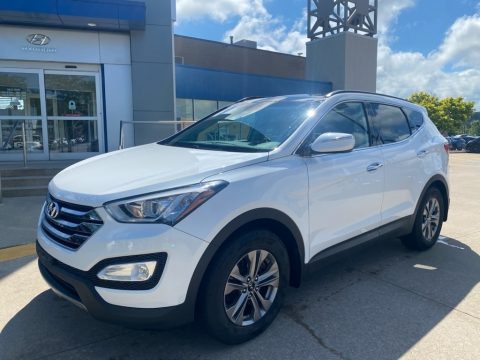 Frost White Pearl Hyundai Santa Fe Sport AWD.  Click to enlarge.