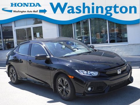 Crystal Black Pearl Honda Civic EX Hatchback.  Click to enlarge.