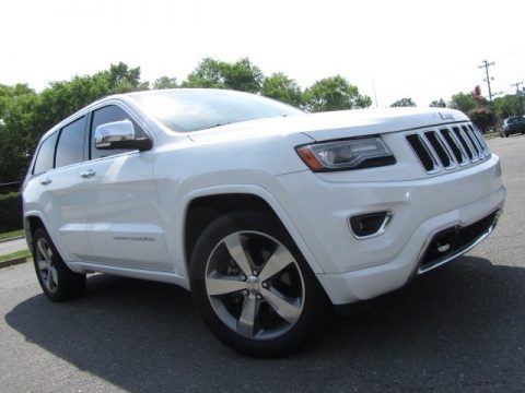 Bright White Jeep Grand Cherokee Overland.  Click to enlarge.