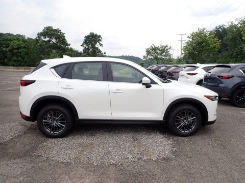 Snowflake White Pearl Mica Mazda CX-5 Sport AWD.  Click to enlarge.