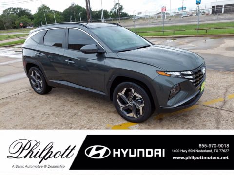 Amazon Gray Hyundai Tucson SEL Convienience Hybrid AWD.  Click to enlarge.