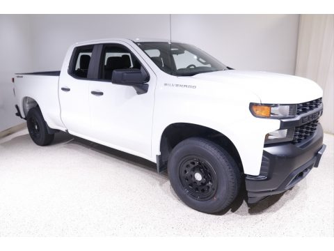 Summit White Chevrolet Silverado 1500 WT Double Cab 4WD.  Click to enlarge.